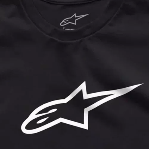 Camiseta Alpinestars Ageless 2.0 Preta Branco Manga Curta Urbana Casual