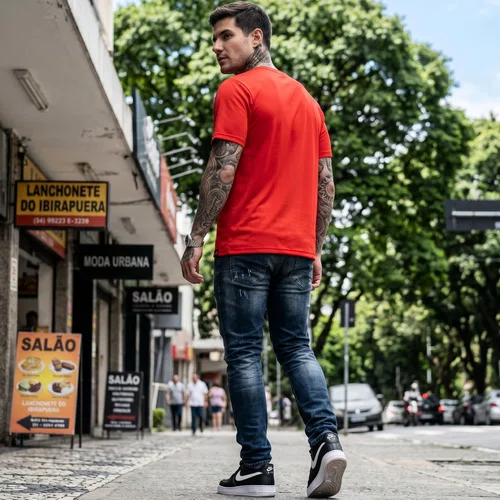 Camiseta Alpinestars Ageless 2.0 Vermelho Branco Urbana Casual
