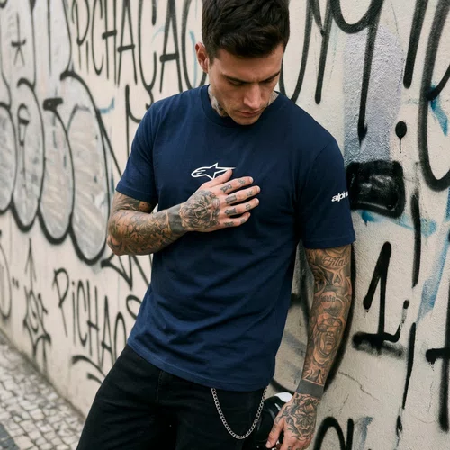 Camiseta Alpinestars Frontal Azul