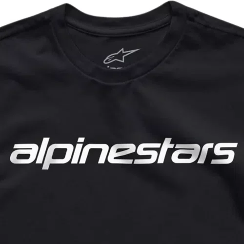 Camiseta Alpinestars Linear Wordmark 2.0 Preto Branco Original