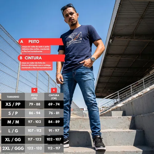 Camiseta Alpinestars Mx Helmet Azul