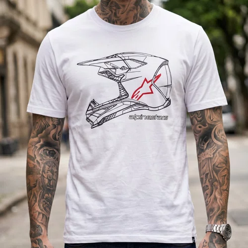Camiseta Alpinestars Mx Helmet Branco