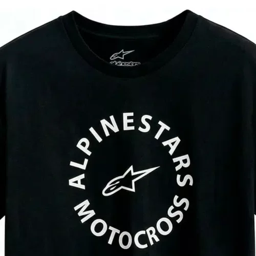 Camiseta Alpinestars Mx Preta manga curta básica premium