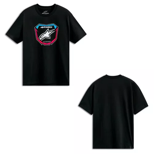 Camiseta Alpinestars Plate Preta manga curta básica casual