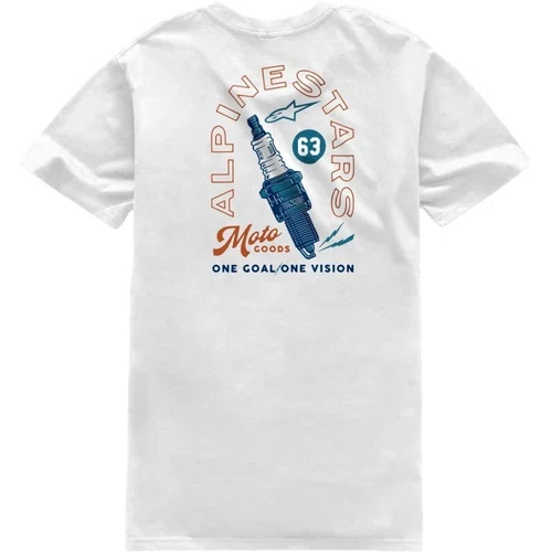 Camiseta Alpinestars Sparky Branco Original Premium Manga Curta