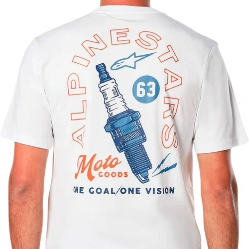 Camiseta Alpinestars Sparky Branco Original Premium Manga Curta