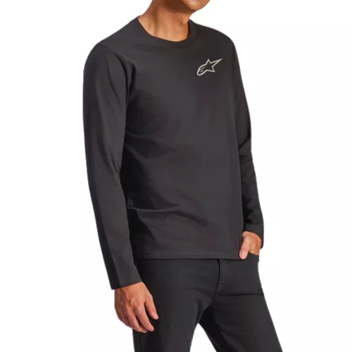 Camiseta Alpinestars Trackside ML Preta Branca
