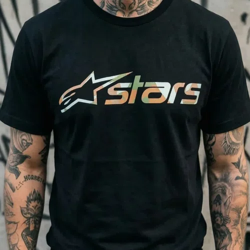 Camiseta Alpinestars Verdure Camo Preta