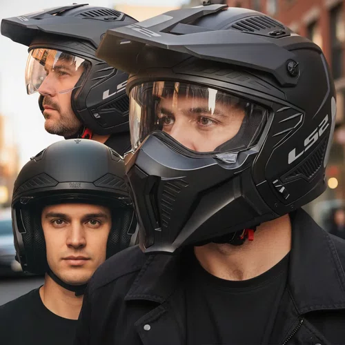 Capacete Aberto Dual LS2 OF606 Drifter Preto Fosco
