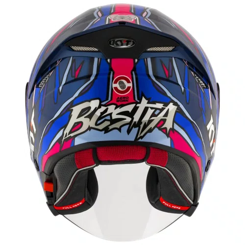 Capacete Aberto Kyt TTR Jet Bastianini Azul Roxo