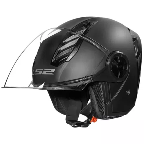 Capacete Aberto LS2 OF616 S Airflow 2 Monocolor Preto Fosco