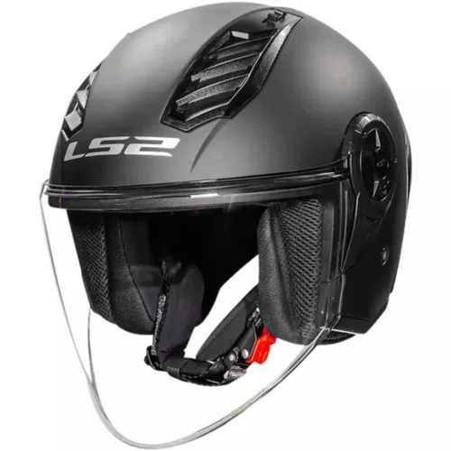 Capacete Aberto LS2 OF616 S Airflow 2 Monocolor Preto Fosco