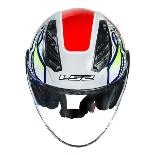 Capacete Aberto LS2 OF616 S Airflow 2 Sting Branco Amarelo