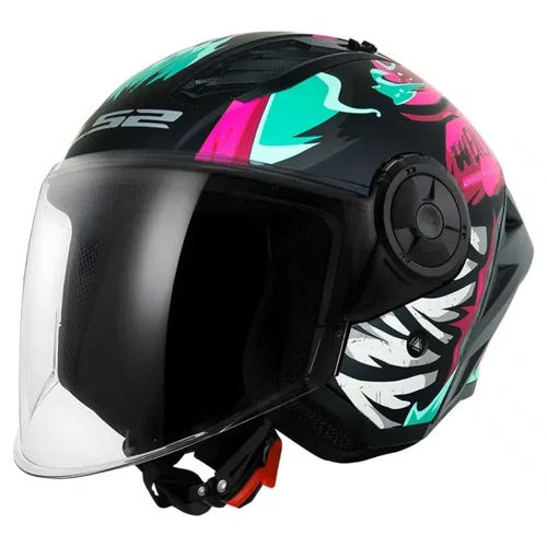 Capacete Aberto LS2 OF616 S Airflow 2 Weiler Rosa Fosco