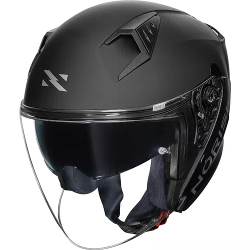 Capacete Aberto Norisk Downtown 2 Monocolor Preto Fosco