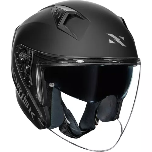Capacete Aberto Norisk Downtown 2 Monocolor Preto Fosco