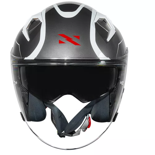 Capacete Aberto Norisk Downtown 2 Stage Titanium Branco