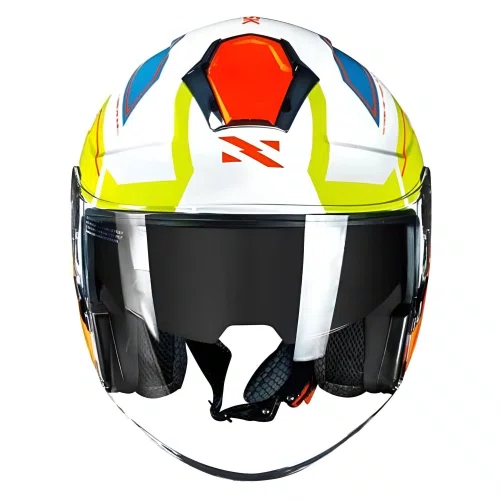 Capacete Aberto Norisk Downtown Provenza Branco Laranja