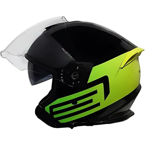 Capacete Aberto Origine Palio 2.0 Scout Amarelo Preto Brilho