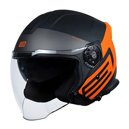 Capacete Aberto Origine Palio 2.0 Scout Laranja Preto Fosco