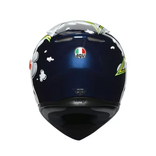 Capacete Agv K3 SV Bubble Azul Branco Amarelo