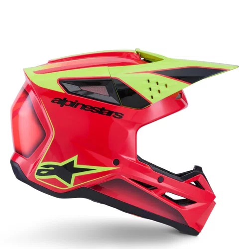Capacete Alpinestars SM3 Fray Vermelho Amarelo Preto