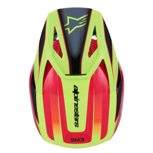 Capacete Alpinestars SM3 Fray Vermelho Amarelo Preto