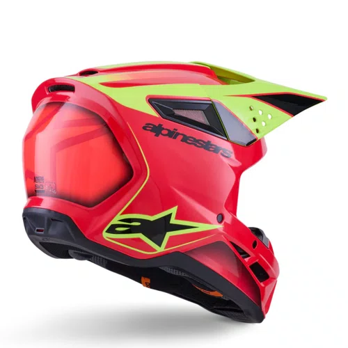 Capacete Alpinestars SM3 Fray Vermelho Amarelo Preto