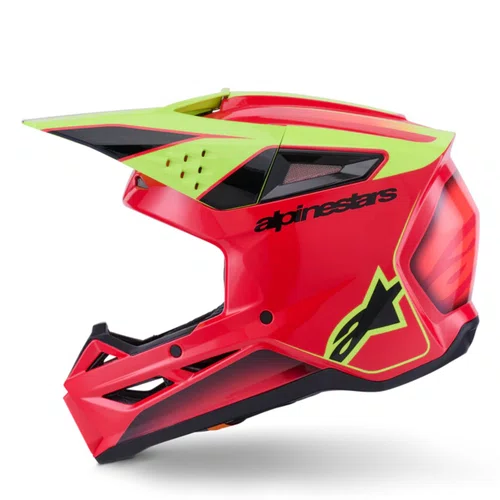 Capacete Alpinestars SM3 Fray Vermelho Amarelo Preto