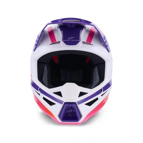 Capacete Alpinestars SM3 Heat Branco Roxo Rosa