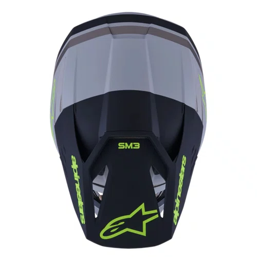 Capacete Alpinestars SM3 Radium Cinza Preto Amarelo