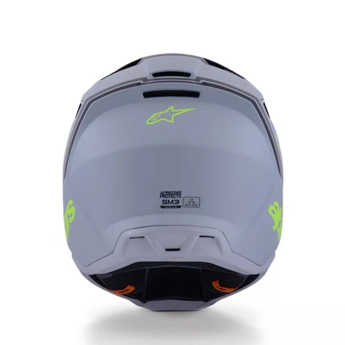 Capacete Alpinestars SM3 Radium Cinza Preto Amarelo