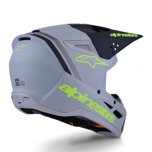 Capacete Alpinestars SM3 Radium Cinza Preto Amarelo