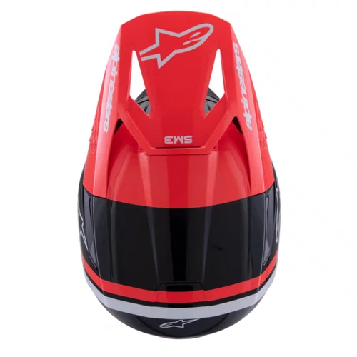 Capacete Alpinestars SM3 Radium Preto Vermelho Branco