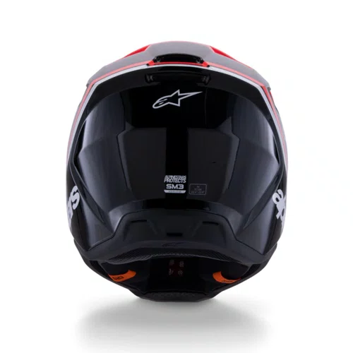 Capacete Alpinestars SM3 Radium Preto Vermelho Branco