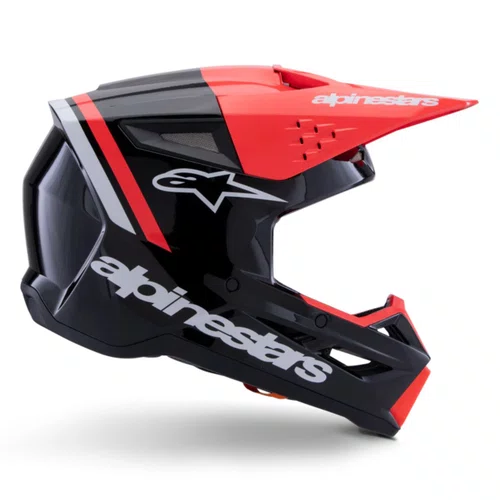 Capacete Alpinestars SM3 Radium Preto Vermelho Branco