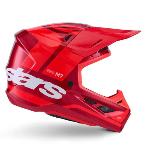 Capacete Motocross Off Road Alpinestars SM7 Core Vermelho