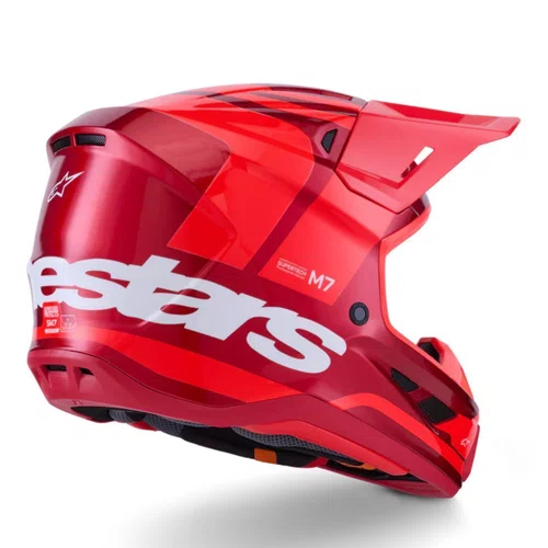 Capacete Motocross Off Road Alpinestars SM7 Core Vermelho