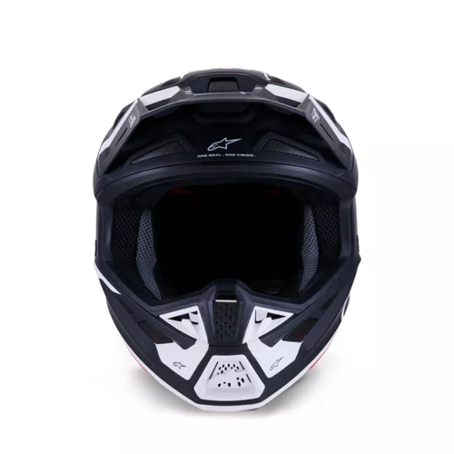 Capacete Motocross Off Road Alpinestars SM7 Dasher Preto Branco