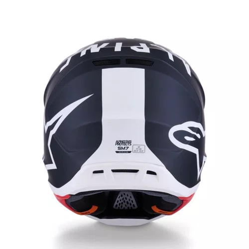 Capacete Motocross Off Road Alpinestars SM7 Dasher Preto Branco