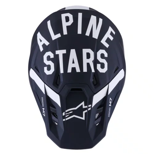 Capacete Motocross Off Road Alpinestars SM7 Dasher Preto Branco