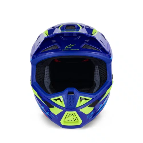 Capacete Alpinestars SM7 Deed Azul Amarelo