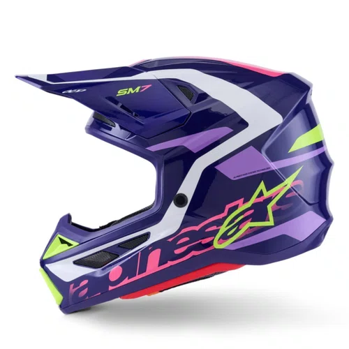Capacete Alpinestars SM7 Deed Roxo Rosa