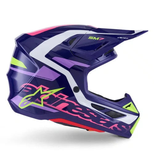 Capacete Alpinestars SM7 Deed Roxo Rosa