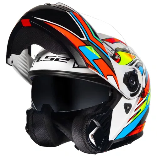 Capacete Articulado LS2 FF908 Strobe 2 Xdron Neon Laranja