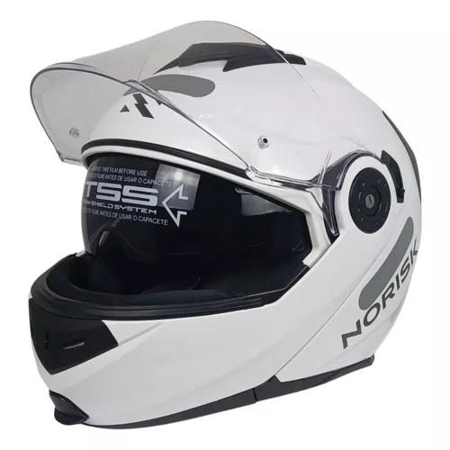 Capacete Articulado Norisk Ff345 Route Monocolor Branco Original