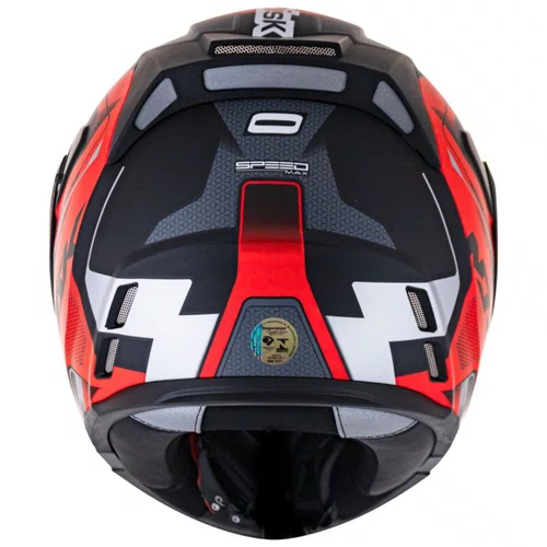 Capacete Articulado Norisk FF345 Route Speedmax Preto Vermelho Prata