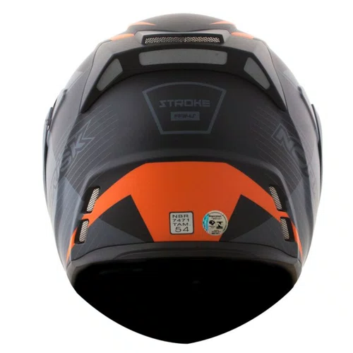 Capacete Articulado Norisk FF345 Route Stroke Preto Cinza Laranja