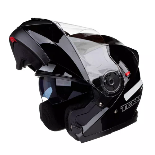 Capacete Articulado Texx Gladiator V3 Preto Brilho