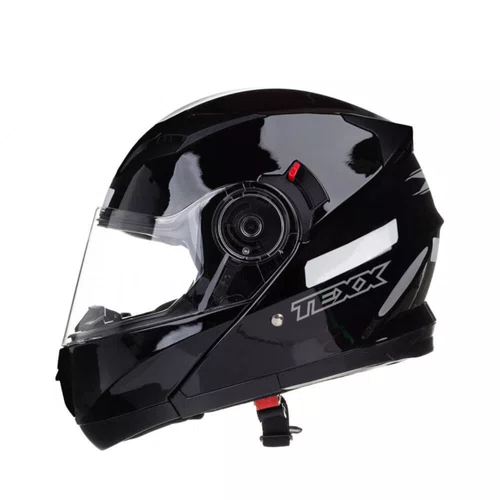 Capacete Articulado Texx Gladiator V3 Preto Brilho